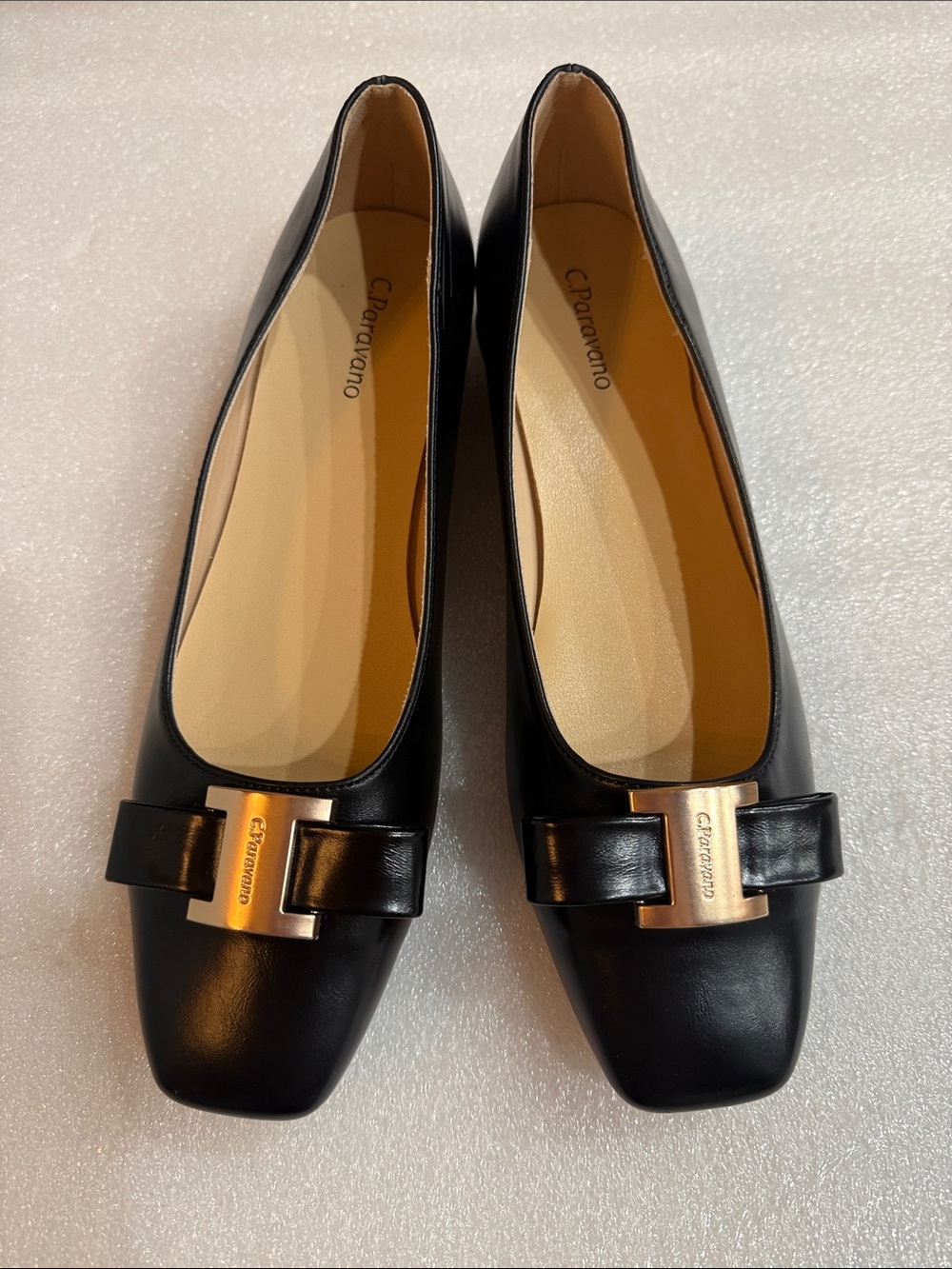 C.Paravano Women's Black Flat Ballet Shoes Size 9